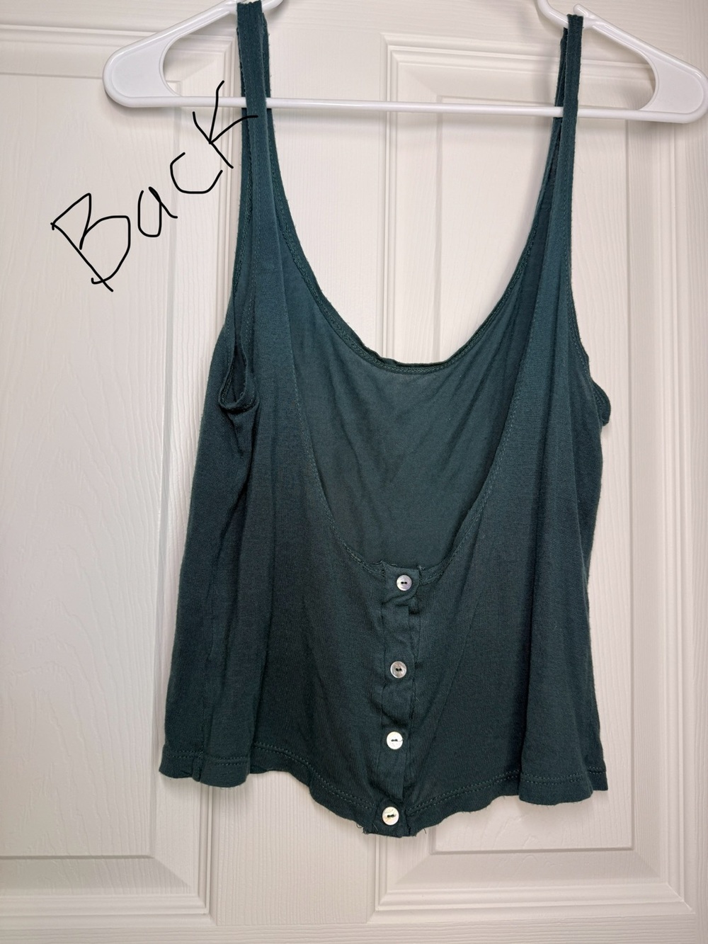 3/$15 Women’s Dark Teal Button-Back Tank Top